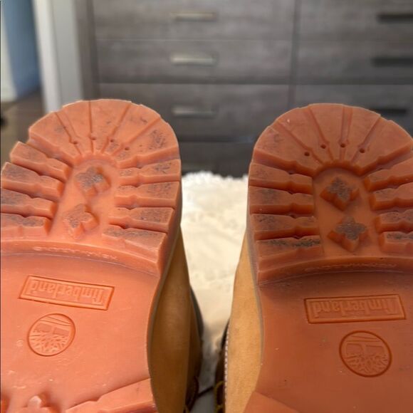Timberland Wheat Work Boots ~ Kids 5.5 Women’s 7.5 - Picture 7 of 11